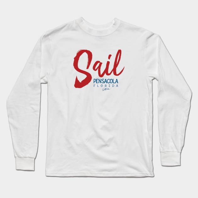 Sail: Pensacola, Florida Long Sleeve T-Shirt by jcombs